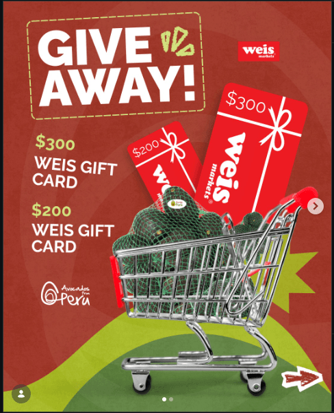 Avocados From Peru x Weis Markets Gift Card Giveaway